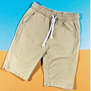 Oumowei Shorts‎ Women 4-6 Khaki Elastic Hike Drawstring Casual Beach Lounge